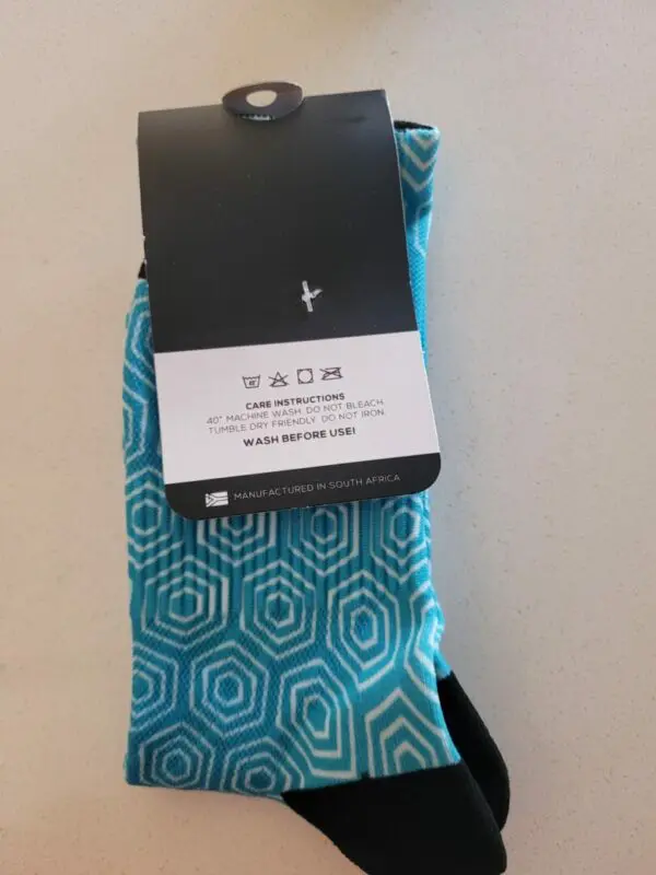 Teal Honeycomb Socks - Image 2